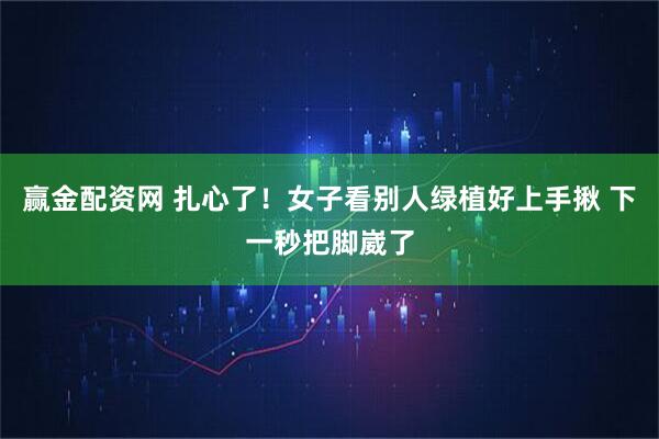 赢金配资网 扎心了！女子看别人绿植好上手揪 下一秒把脚崴了