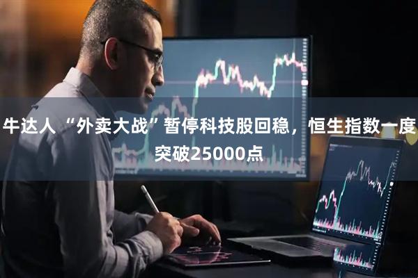 牛达人 “外卖大战”暂停科技股回稳，恒生指数一度突破25000点