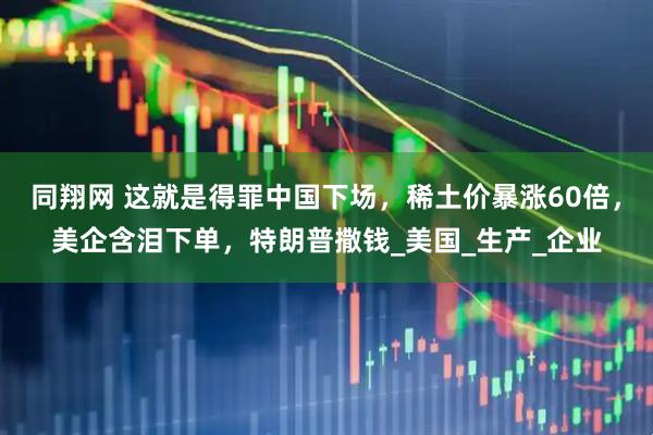 同翔网 这就是得罪中国下场，稀土价暴涨60倍，美企含泪下单，特朗普撒钱_美国_生产_企业
