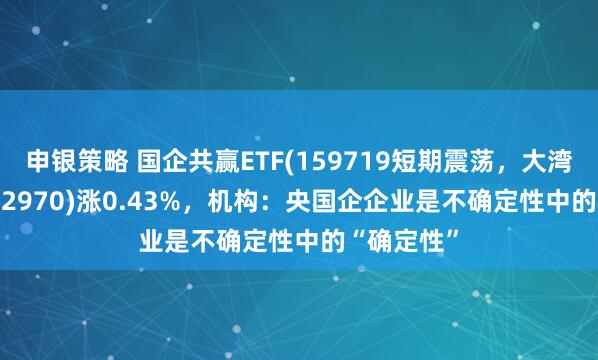 申银策略 国企共赢ETF(159719短期震荡，大湾区ETF(512970)涨0.43%，机构：央国企企业是不确定性中的“确定性”